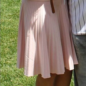 Pleated pink skirt